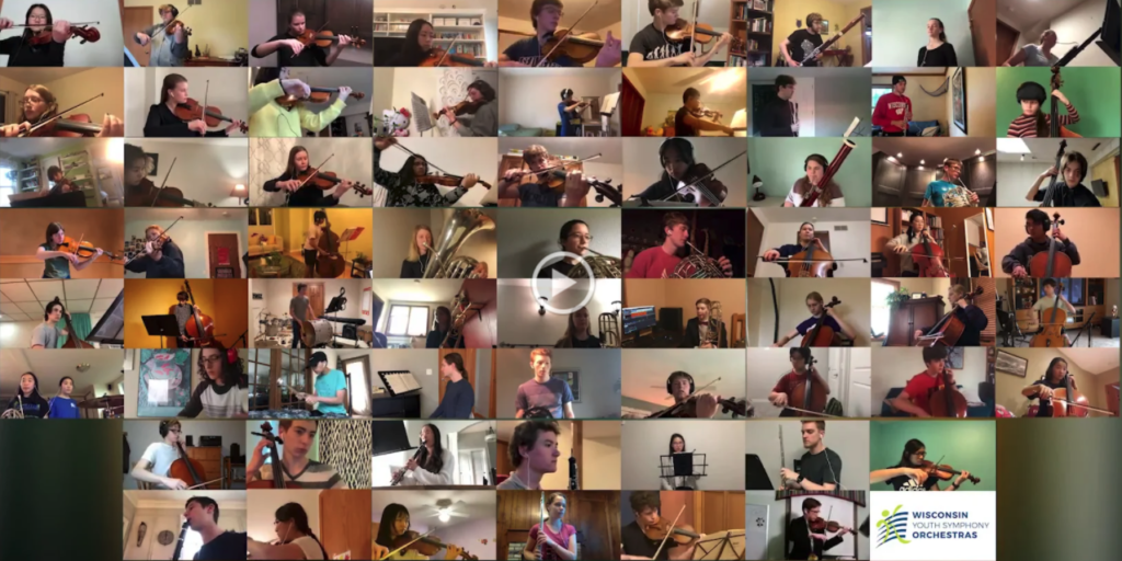 Collage of Orchestra Musicians